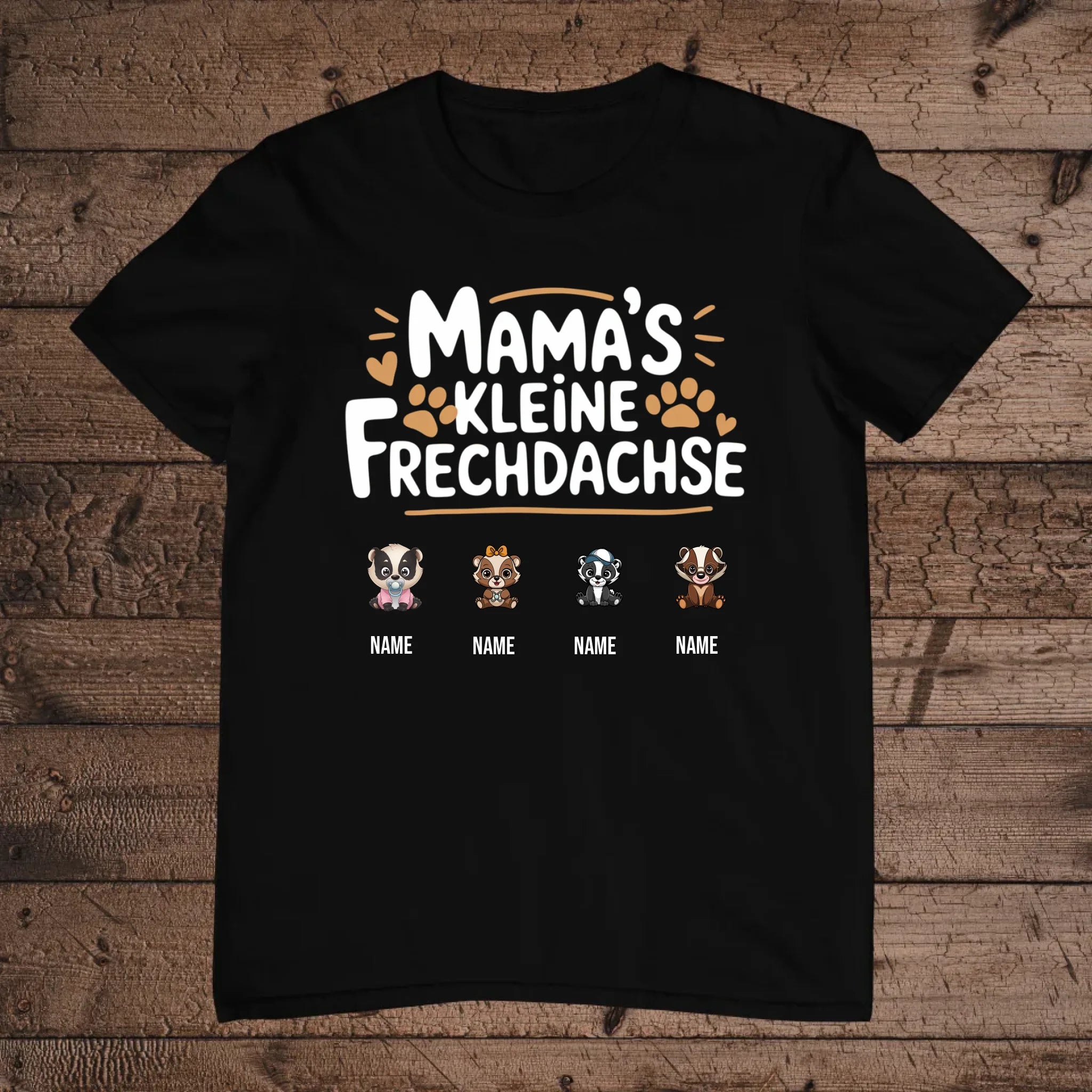 holz Flatlay mockup schwarz