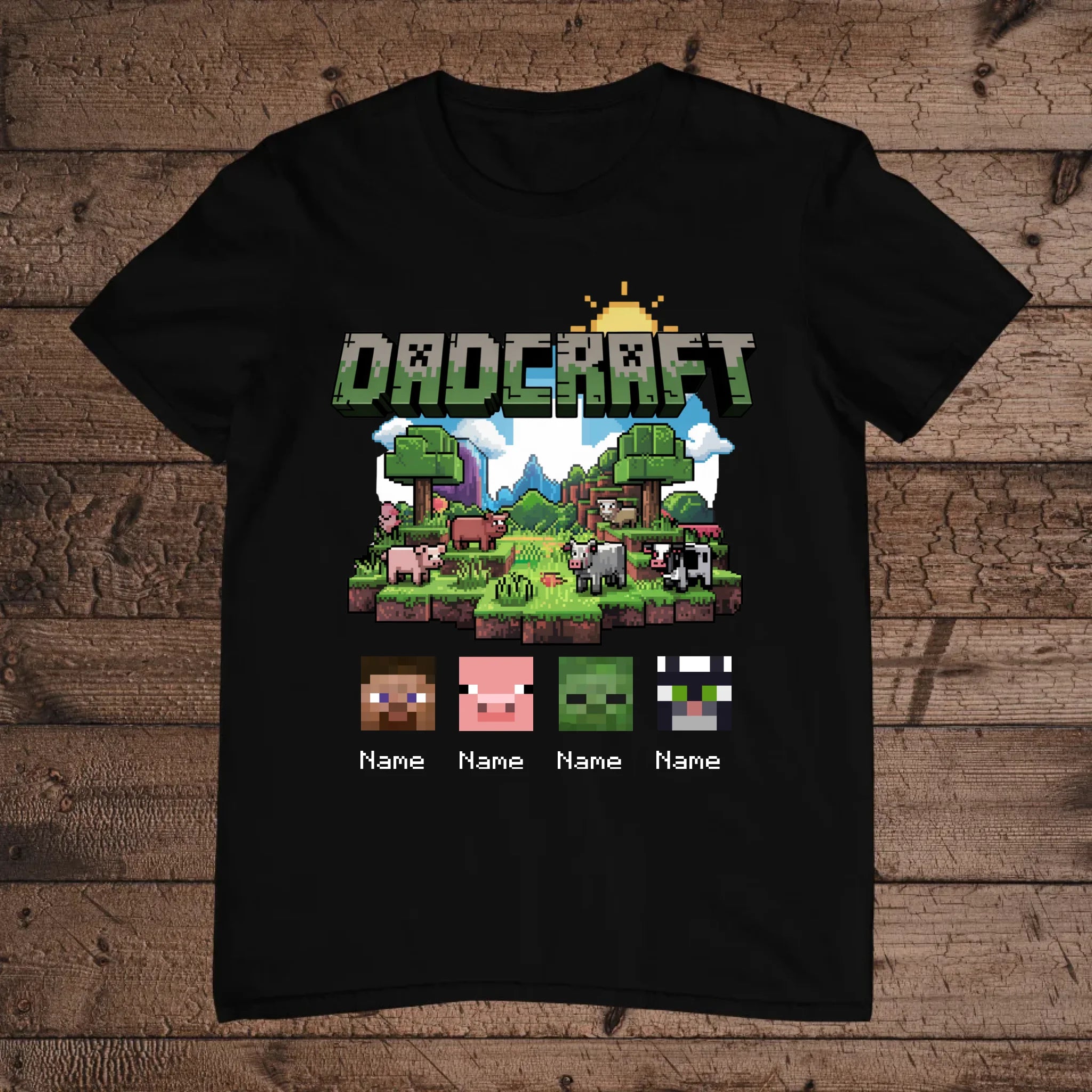 holz Flatlay mockup schwarz