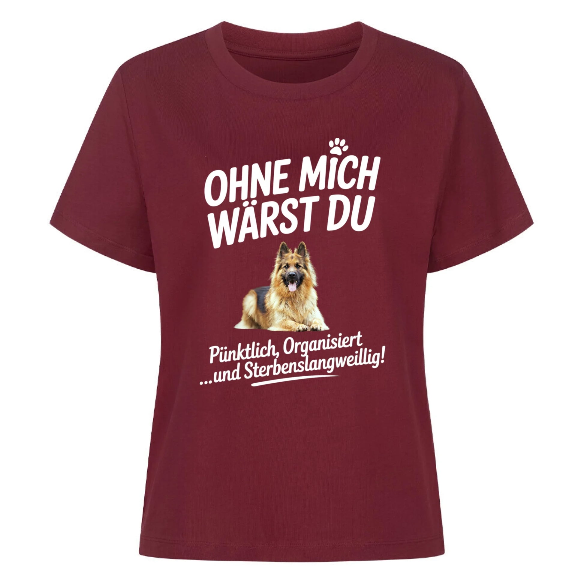 Damen Mockup burgunder