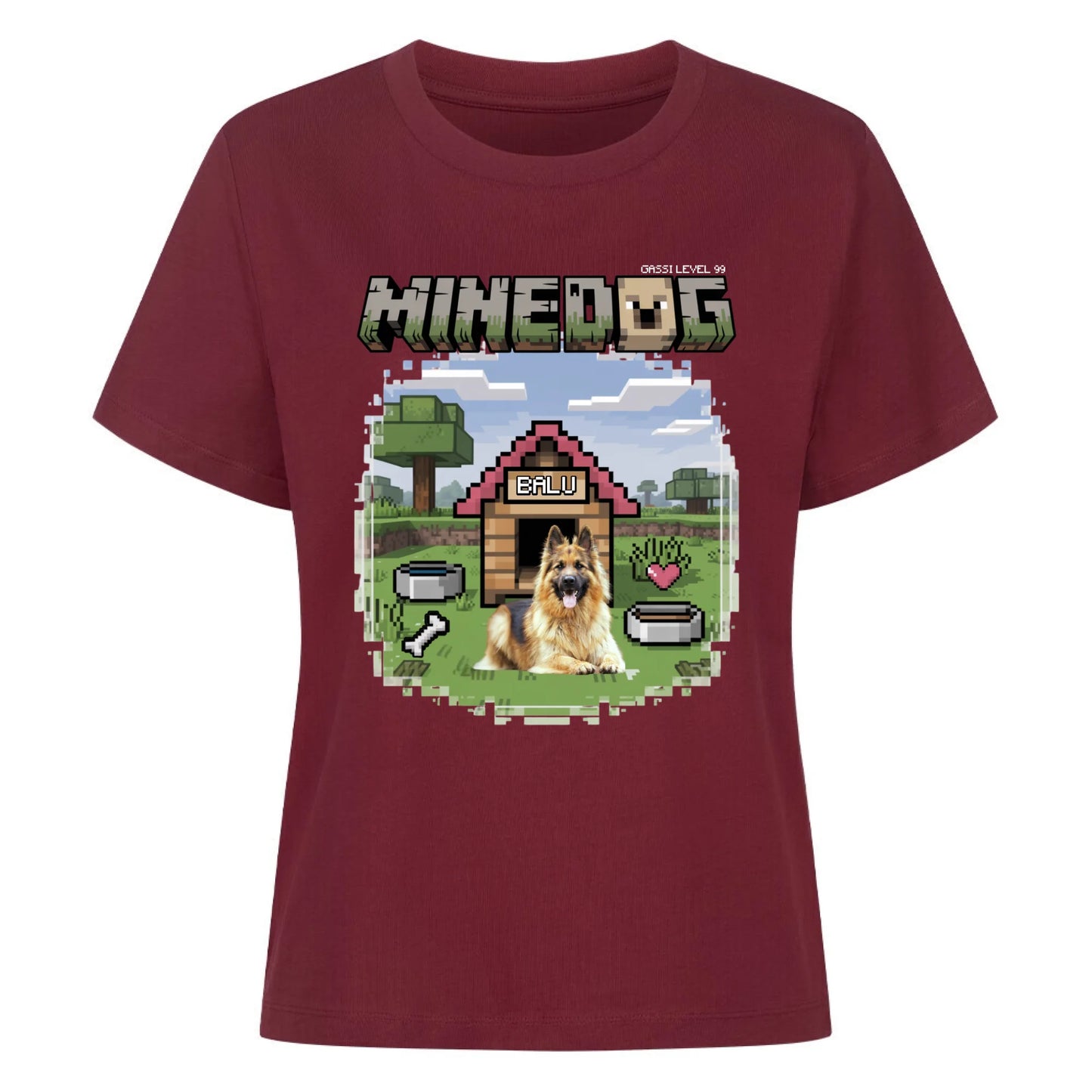 Damen Mockup burgunder