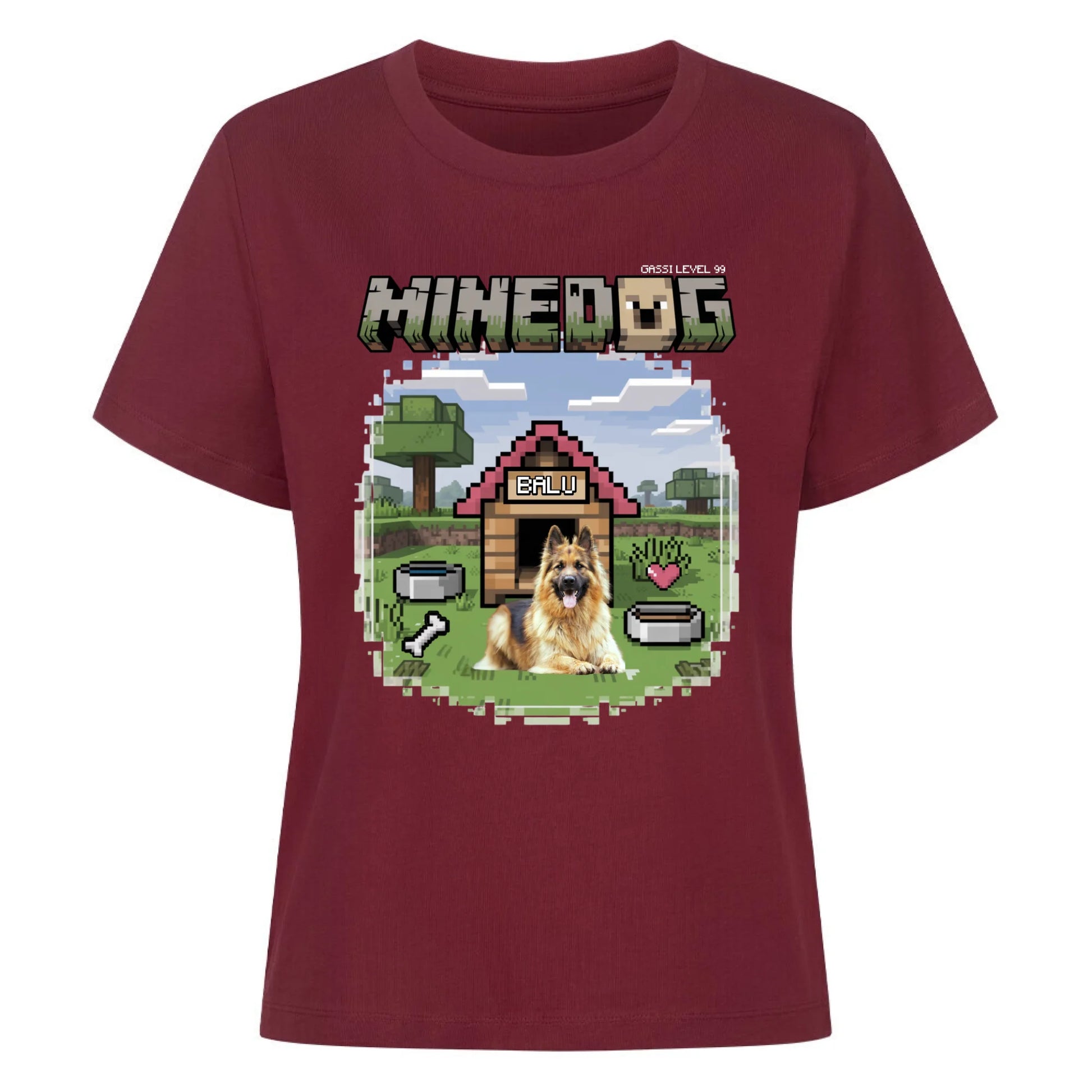 Damen Mockup burgunder