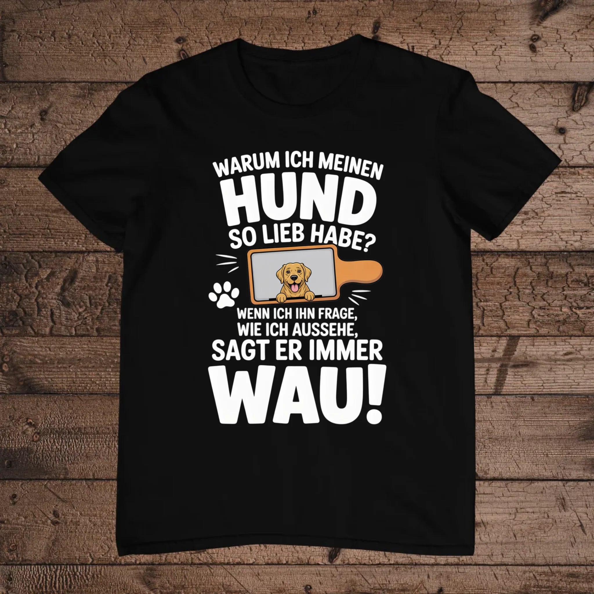 holz Flatlay mockup schwarz