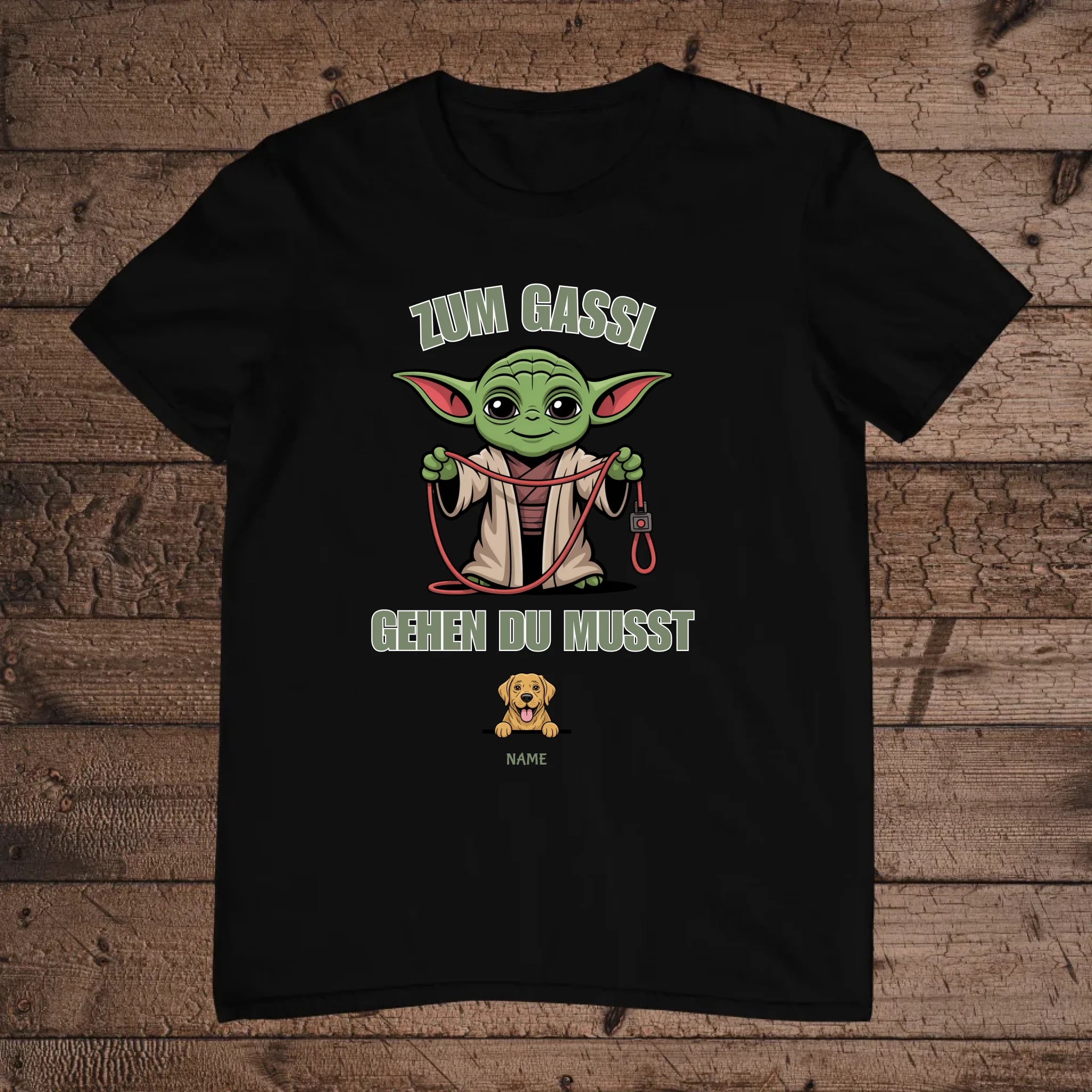 holz Flatlay mockup schwarz