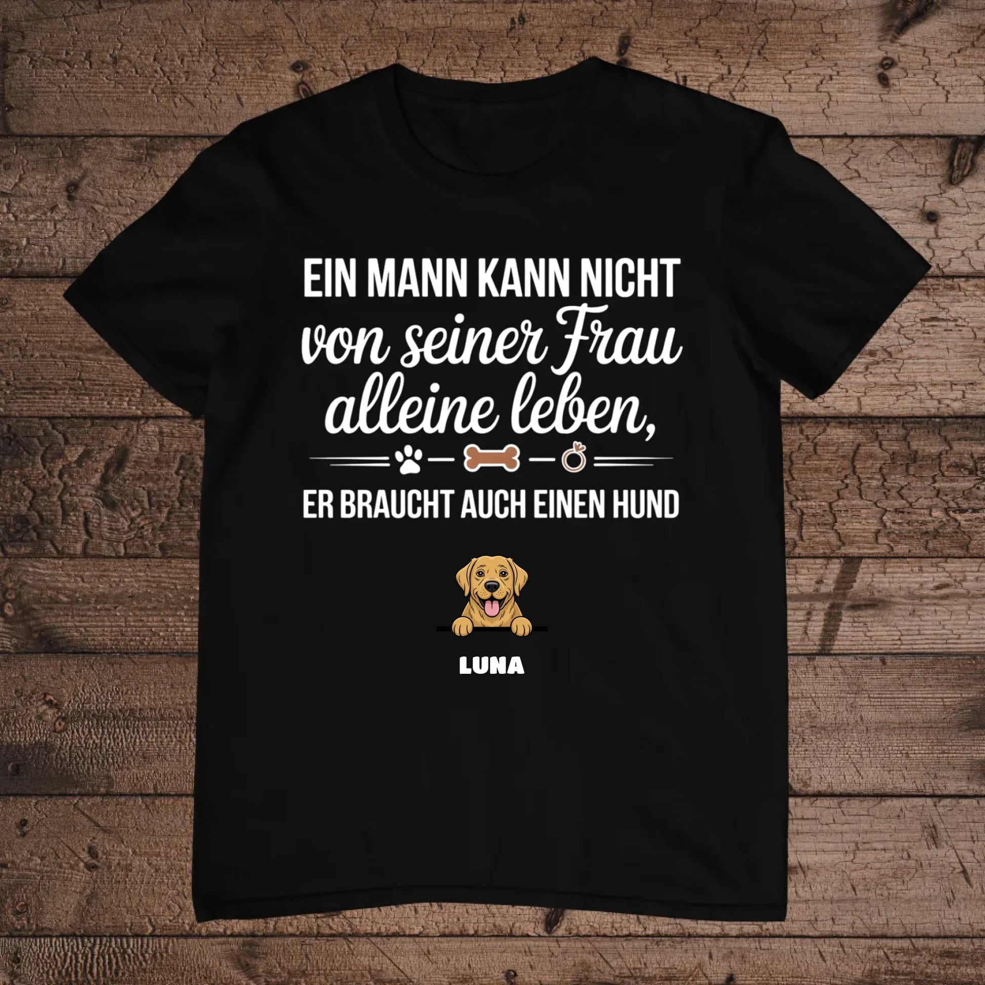 holz Flatlay mockup schwarz